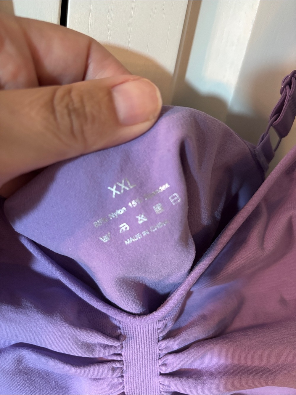 Women's Lavender Bralette - Soft Ruched Support - Picture 2 of 3